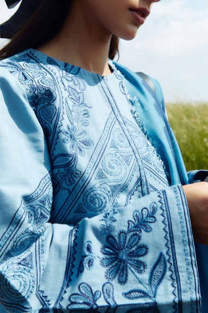3 PIECE - UNSTITCHED | EMBROIDERED LAWN - ZS1132