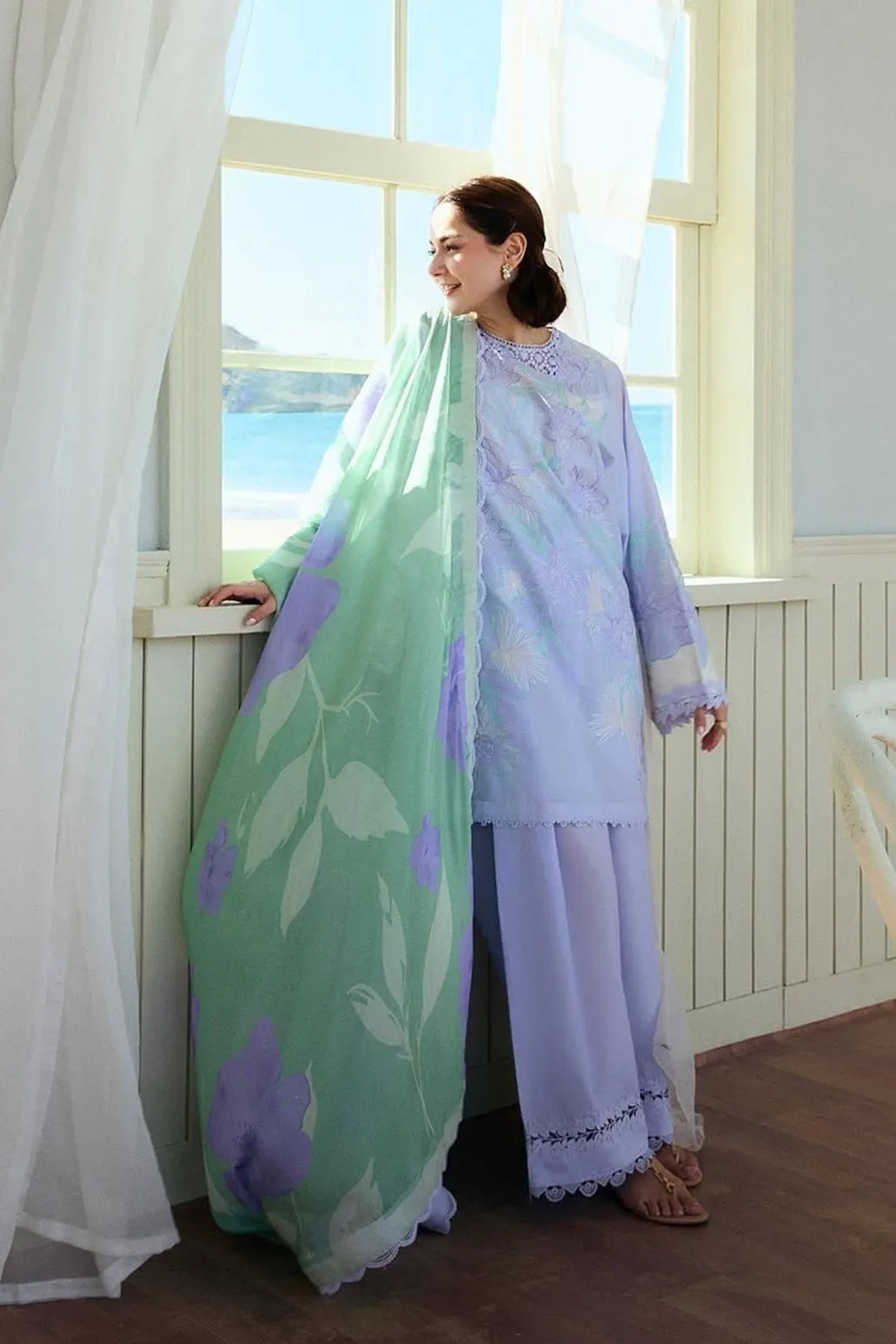 3 PIECE - UNSTITCHED | EMBROIDERED LAWN - ZS1193