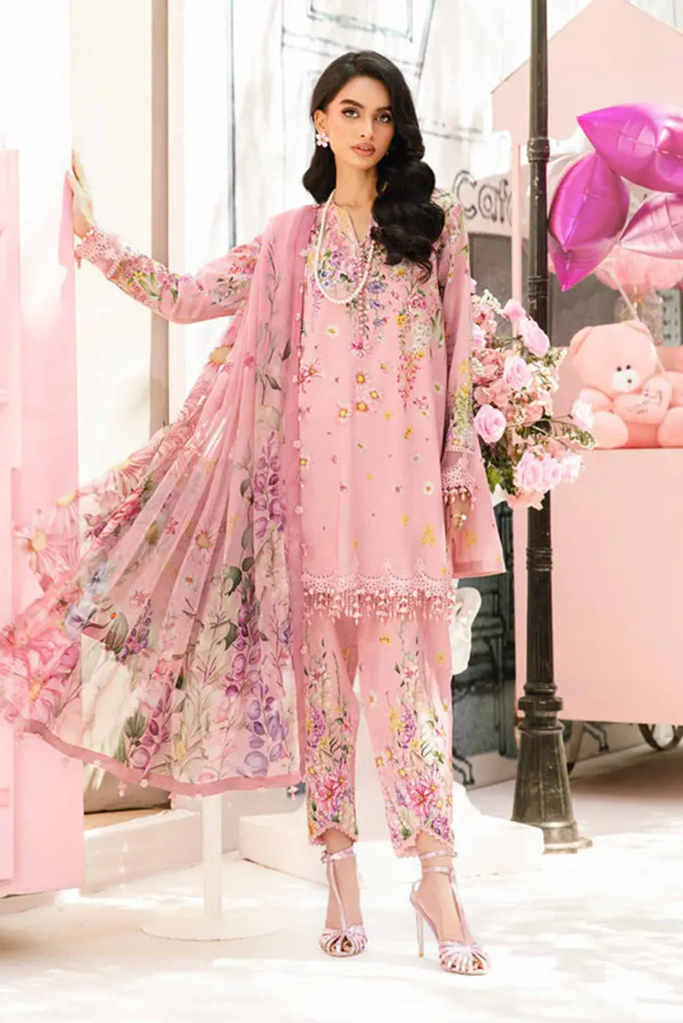 3 PIECE - UNSTITCHED | PRINTED LAWN - MB1102-A