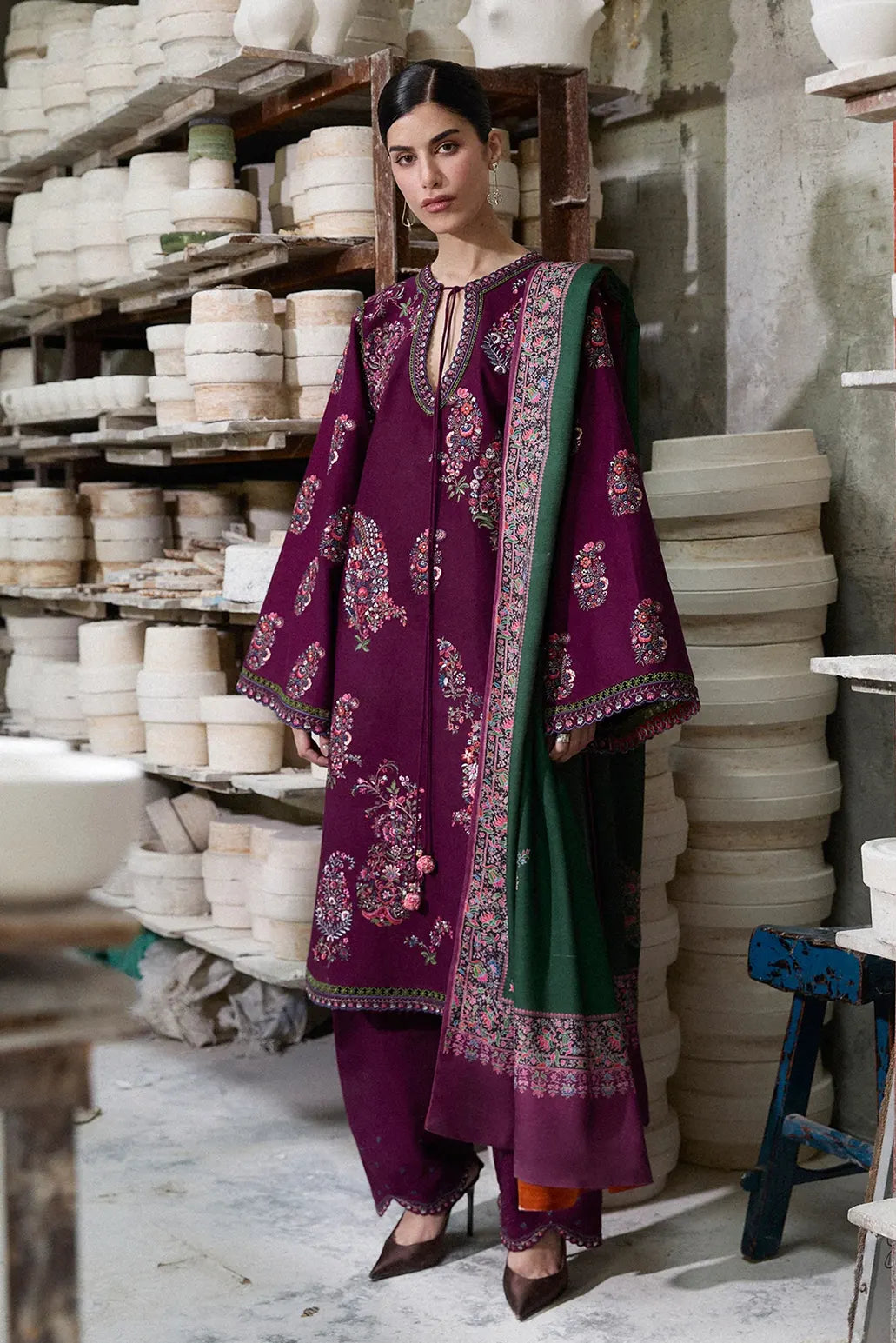 3 PIECE - UNSTITCHED | EMBROIDERED LAWN - HR1183