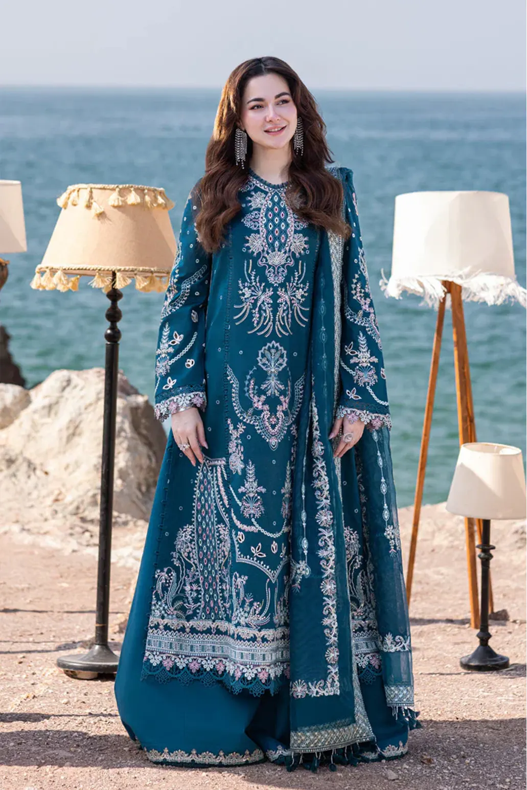 3 PIECE - UNSTITCHED | LUXURY EMBROIDERED LAWN - QL1182