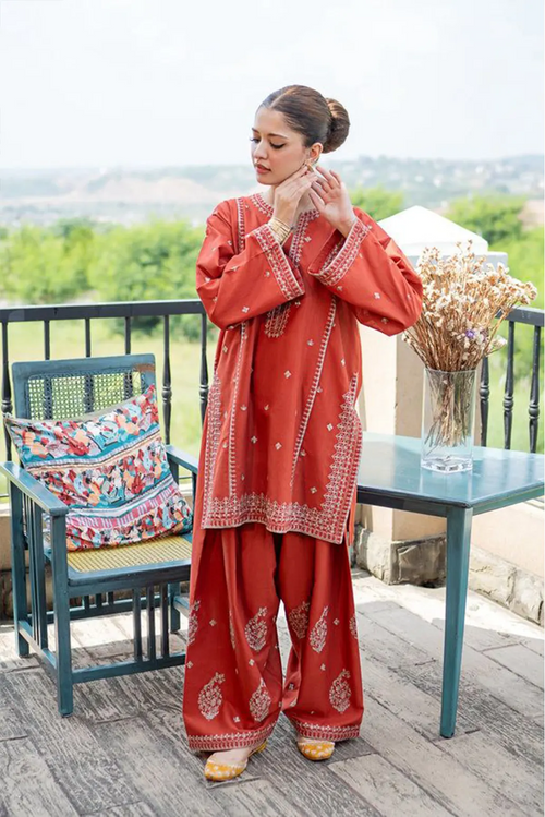 2PC EMB SUITS PREMIUM AIR-JET LAWN Art-128