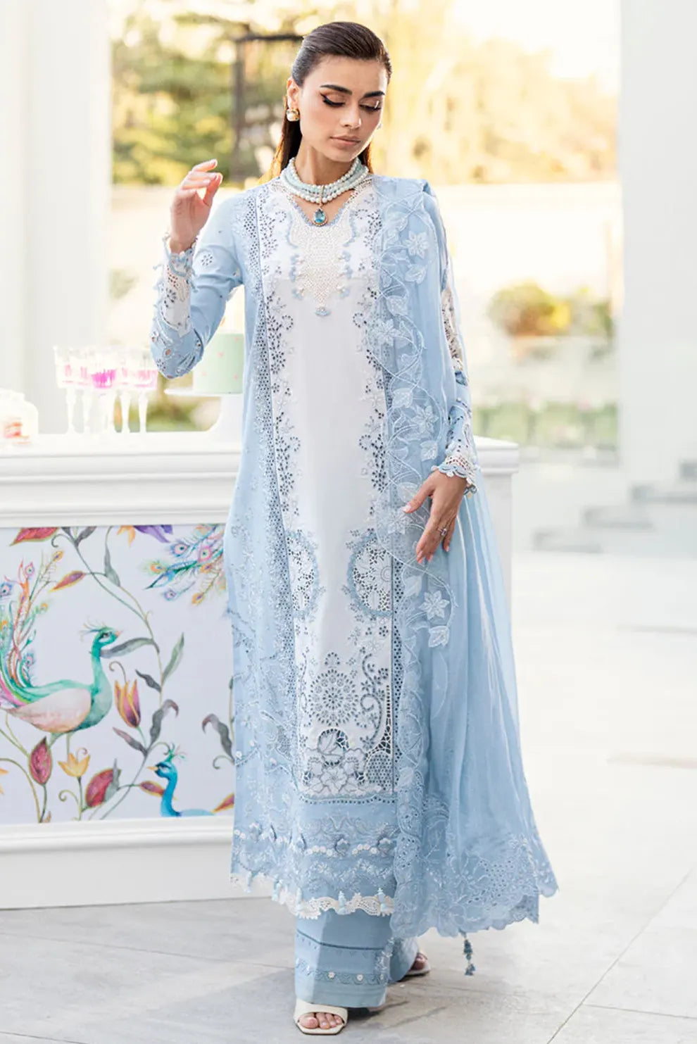 3 PIECE - UNSTITCHED | LUXURY EMBROIDERED LAWN - QL1111