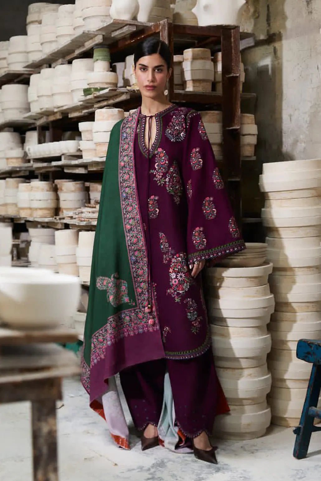 3 PIECE - UNSTITCHED | EMBROIDERED LAWN - GR1249