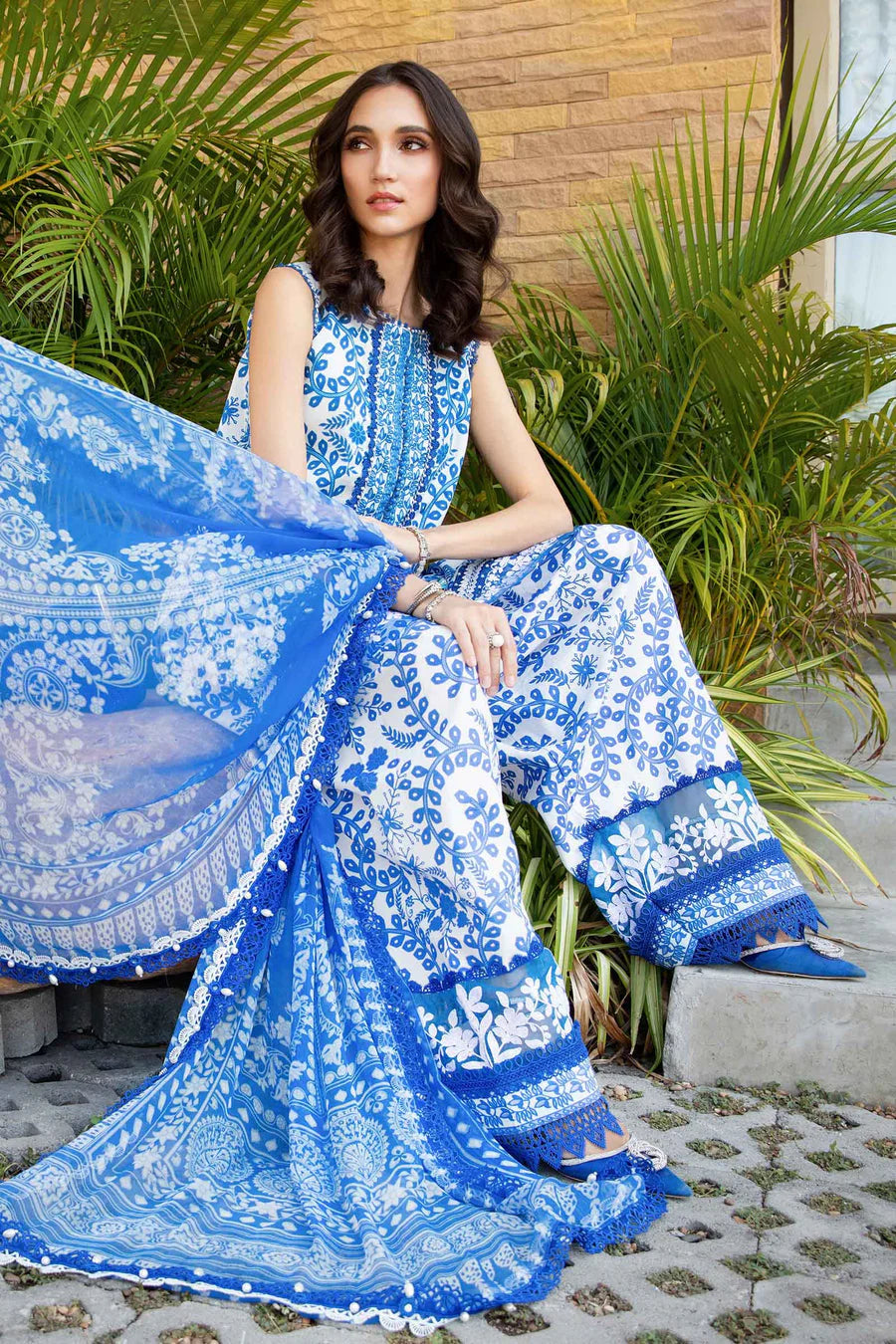 3 PIECE - UNSTITCHED | PRINTED LAWN - MB1128