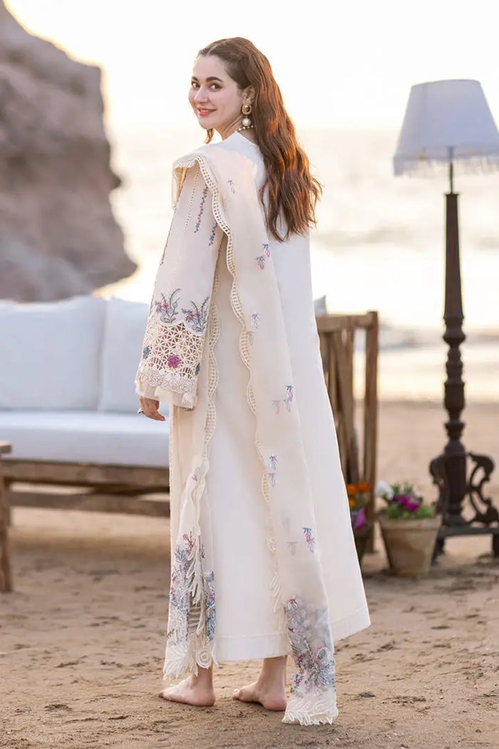 3 PIECE - UNSTITCHED | CHIKAN KARI EMBROIDERED LAWN - QL1122