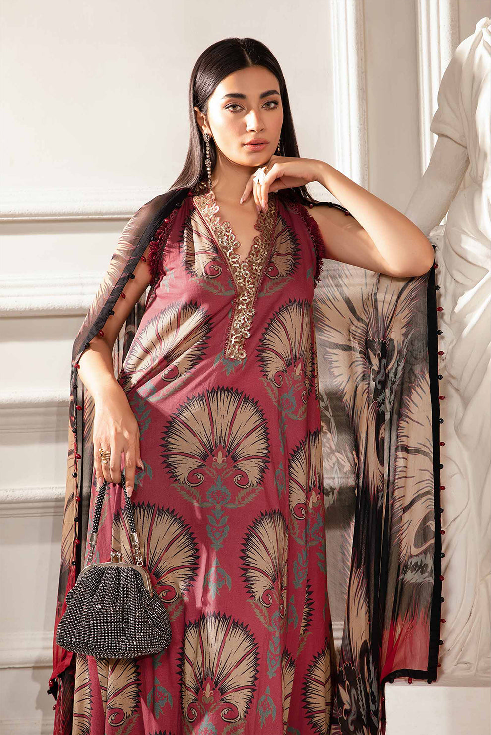 3 PIECE - UNSTITCHED | PRINTED LAWN - MB1200-A
