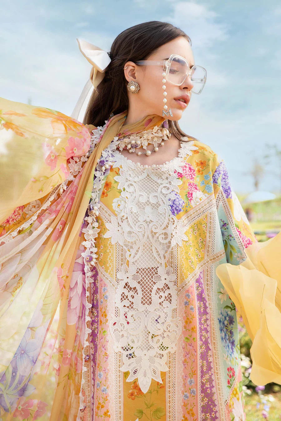 3 PIECE - UNSTITCHED | PRINTED LAWN - MB1127-B