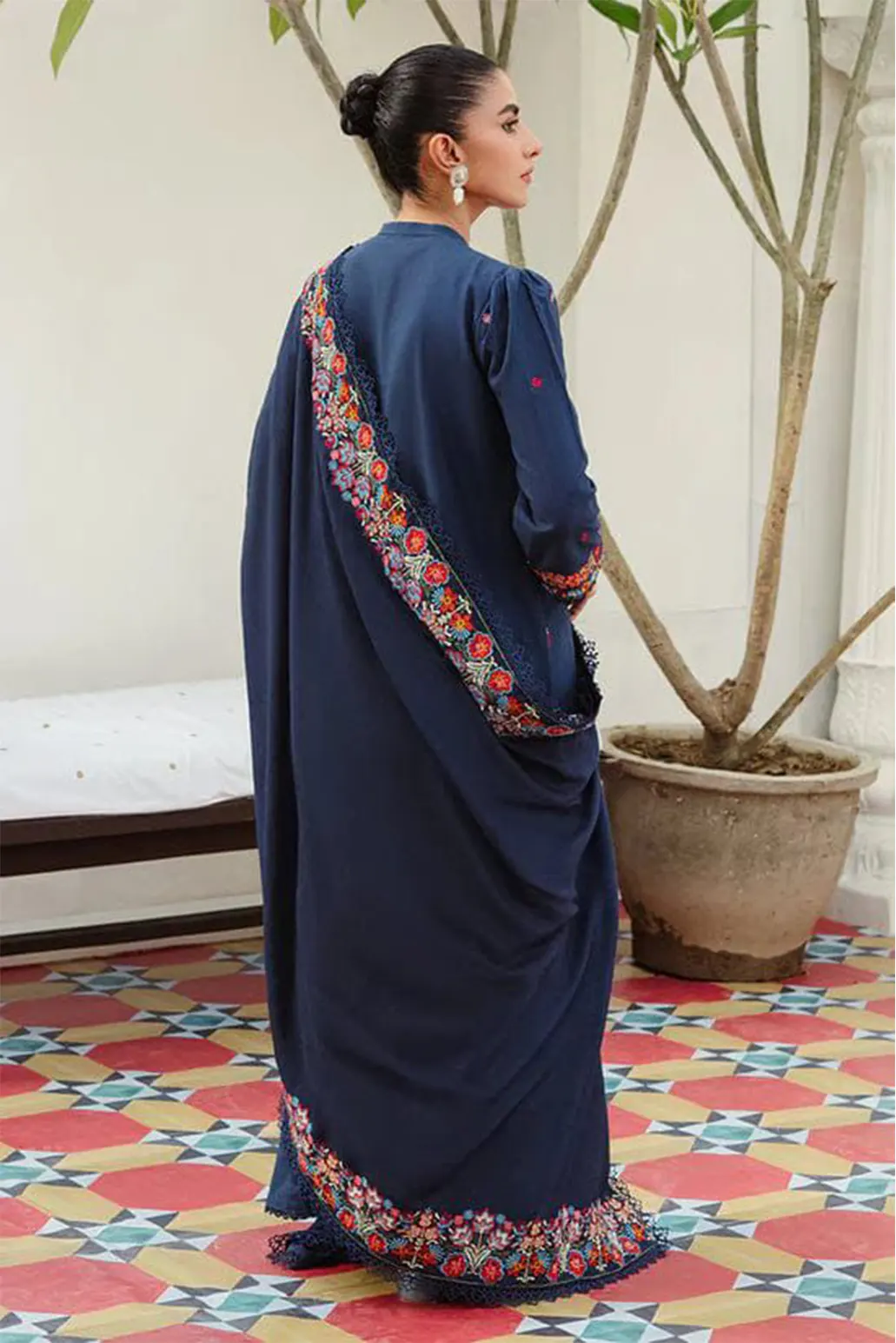 3 PIECE - UNSTITCHED | EMBROIDERED LAWN - GR1245