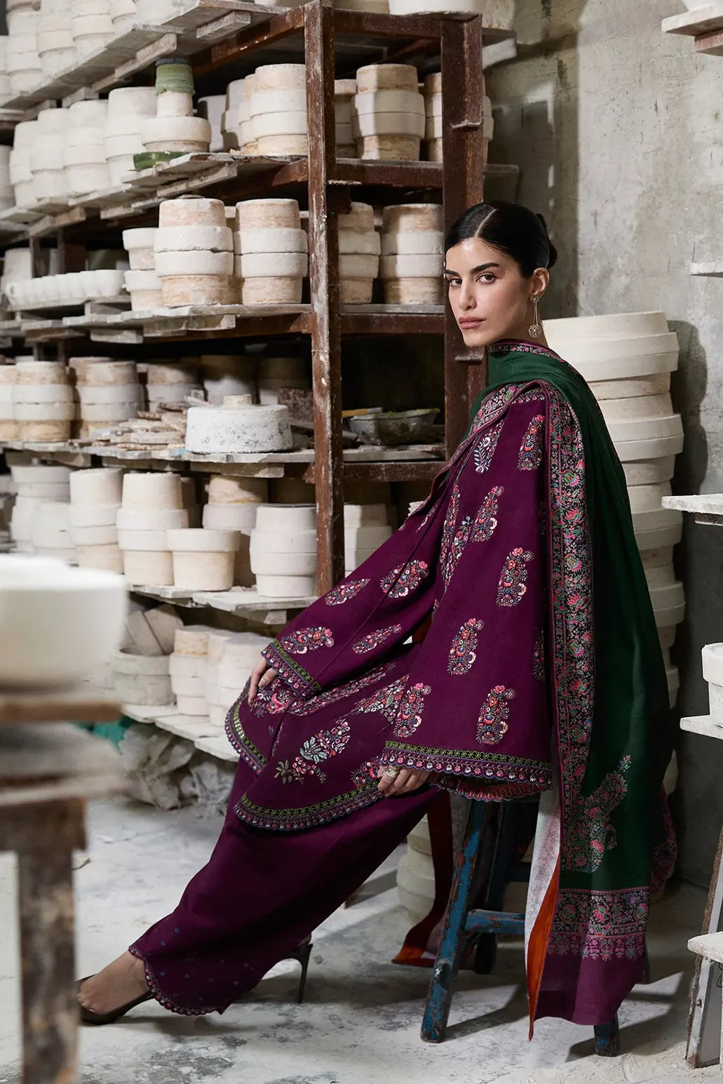 3 PIECE - UNSTITCHED | EMBROIDERED LAWN - HR1183