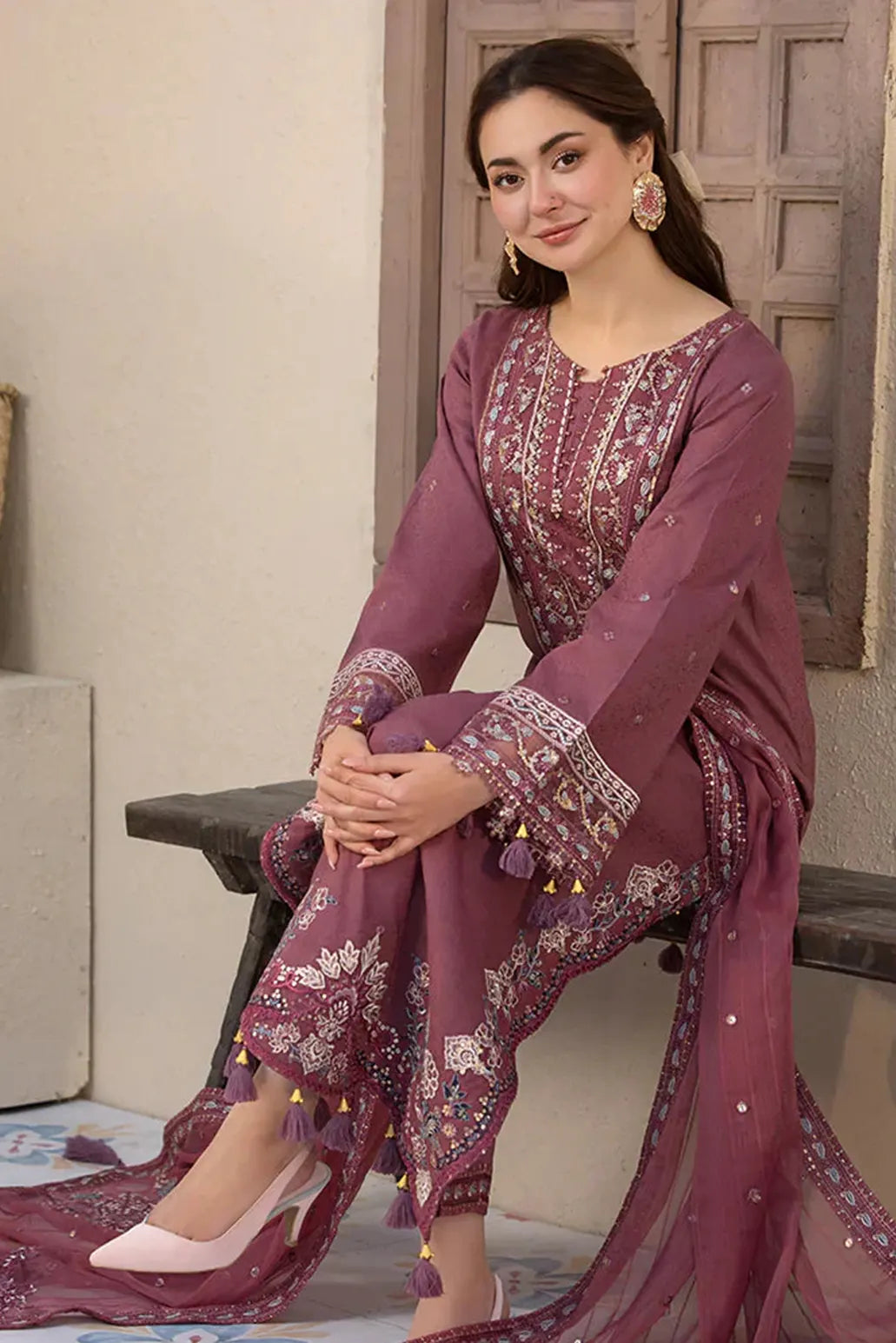 3 PIECE - UNSTITCHED | LUXURY EMBROIDERED LAWN - JD1169