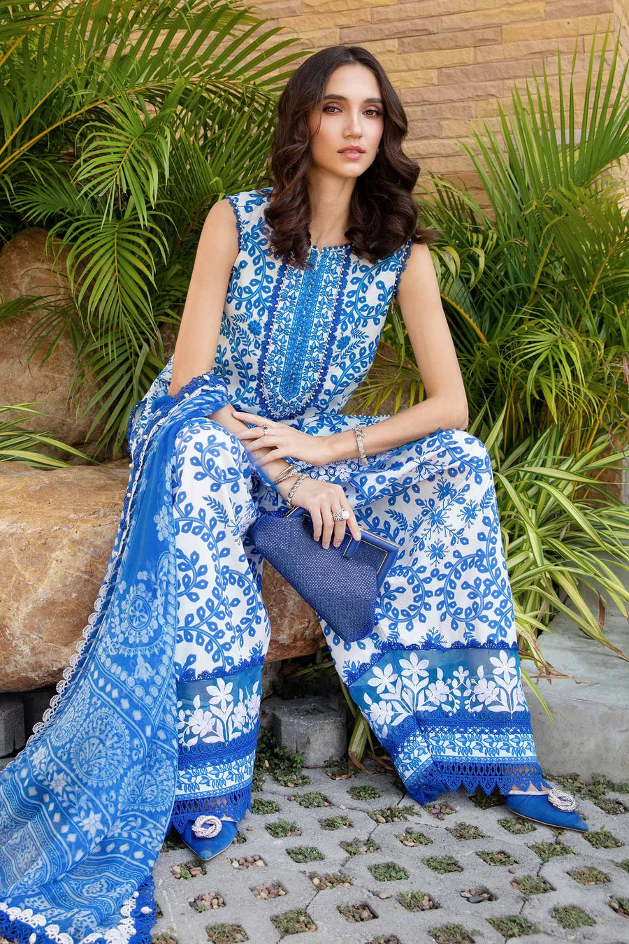 3 PIECE - UNSTITCHED | PRINTED LAWN - MB1128