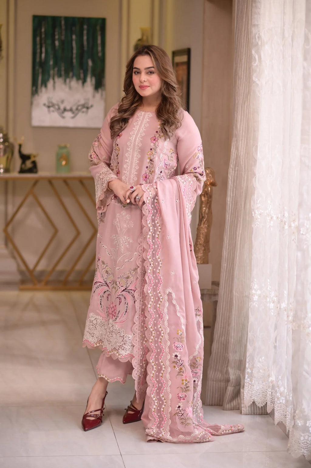 Aneela's Luxury Unstitched Lawn Suit AS-2735