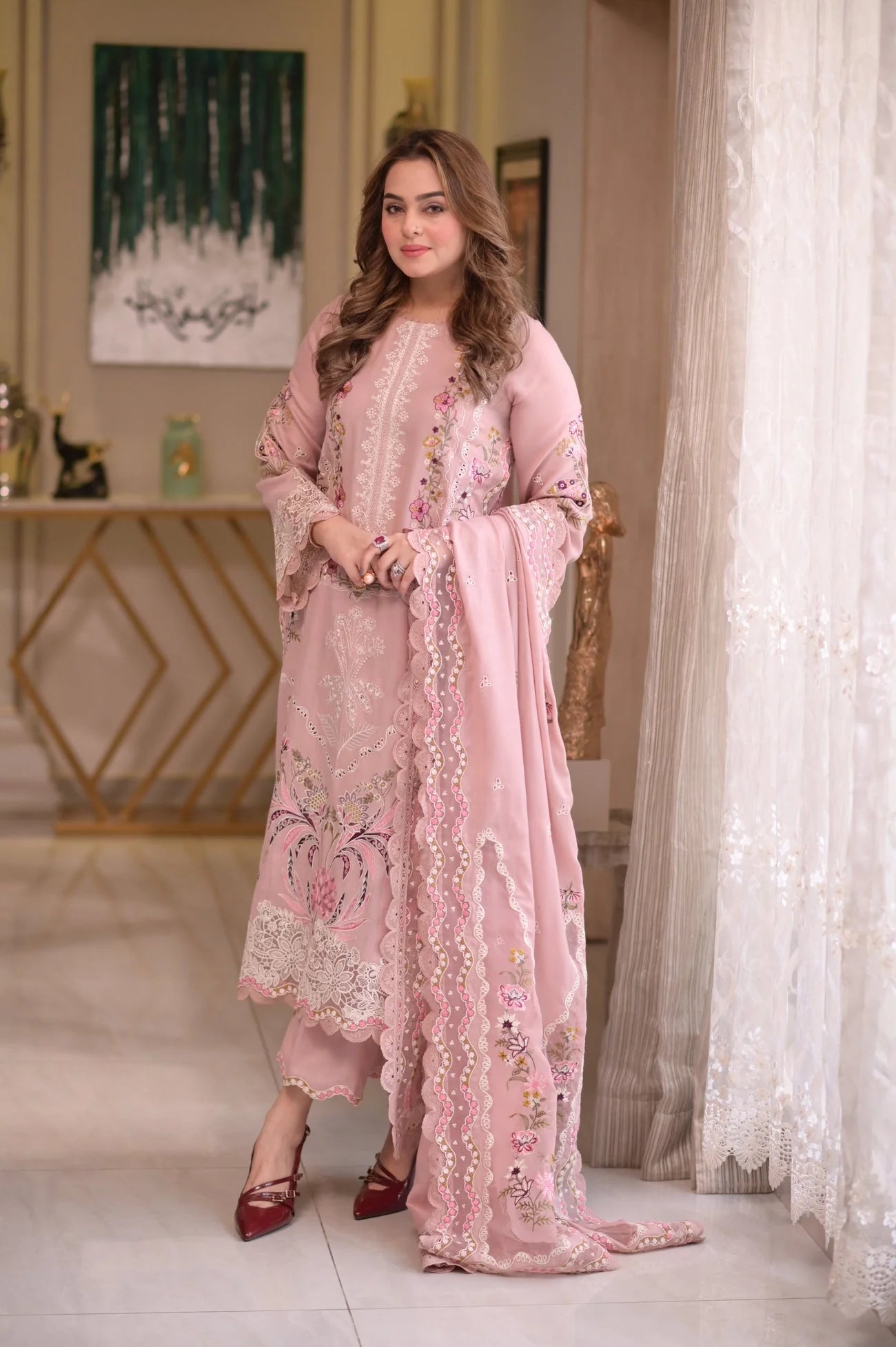 3 PIECE - UNSTITCHED | LUXURY EMBROIDERED LAWN - AL1101