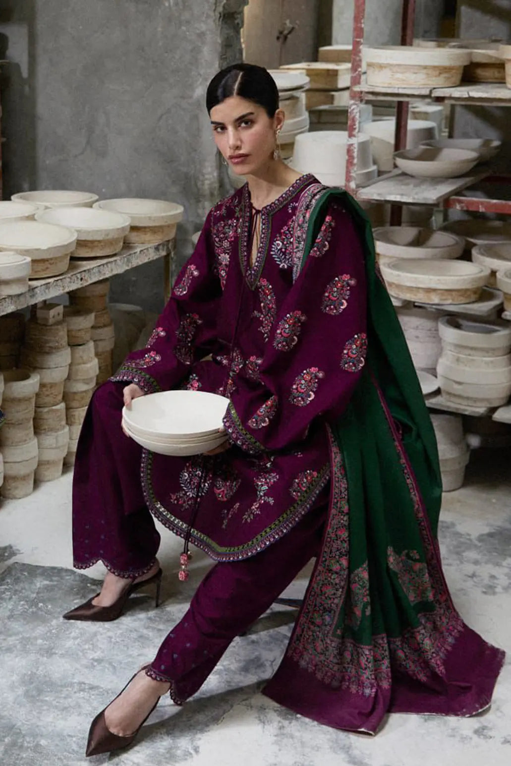 3 PIECE - UNSTITCHED | EMBROIDERED LAWN - GR1249