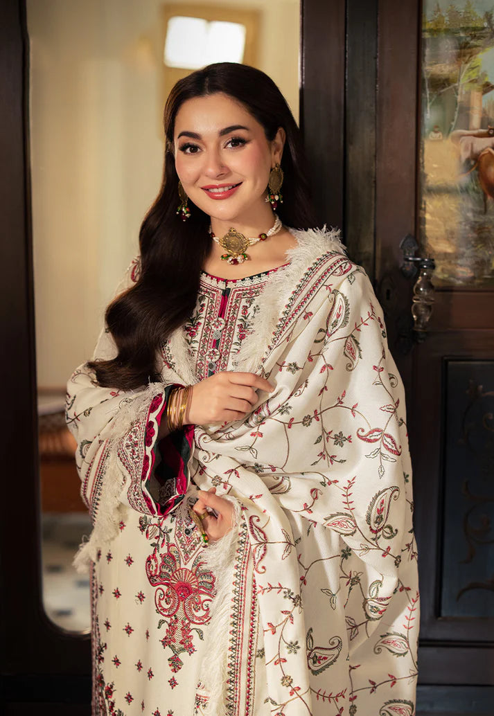 3 PIECE - UNSTITCHED | LUXURY EMBROIDERED LAWN - AJ1195