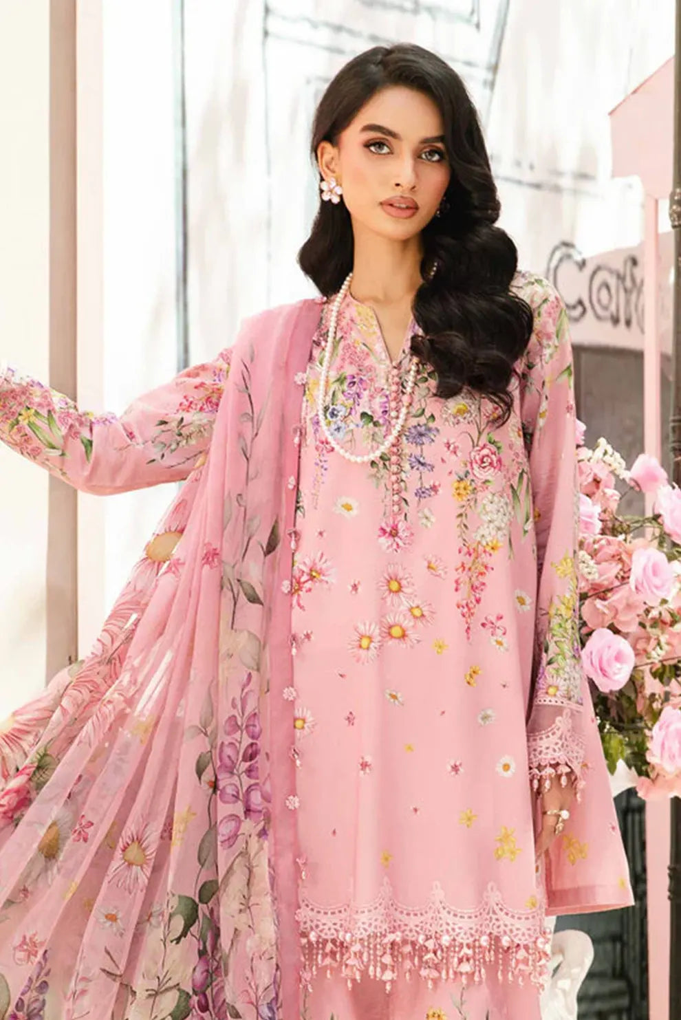 3 PIECE - UNSTITCHED | PRINTED LAWN - MB1102-A