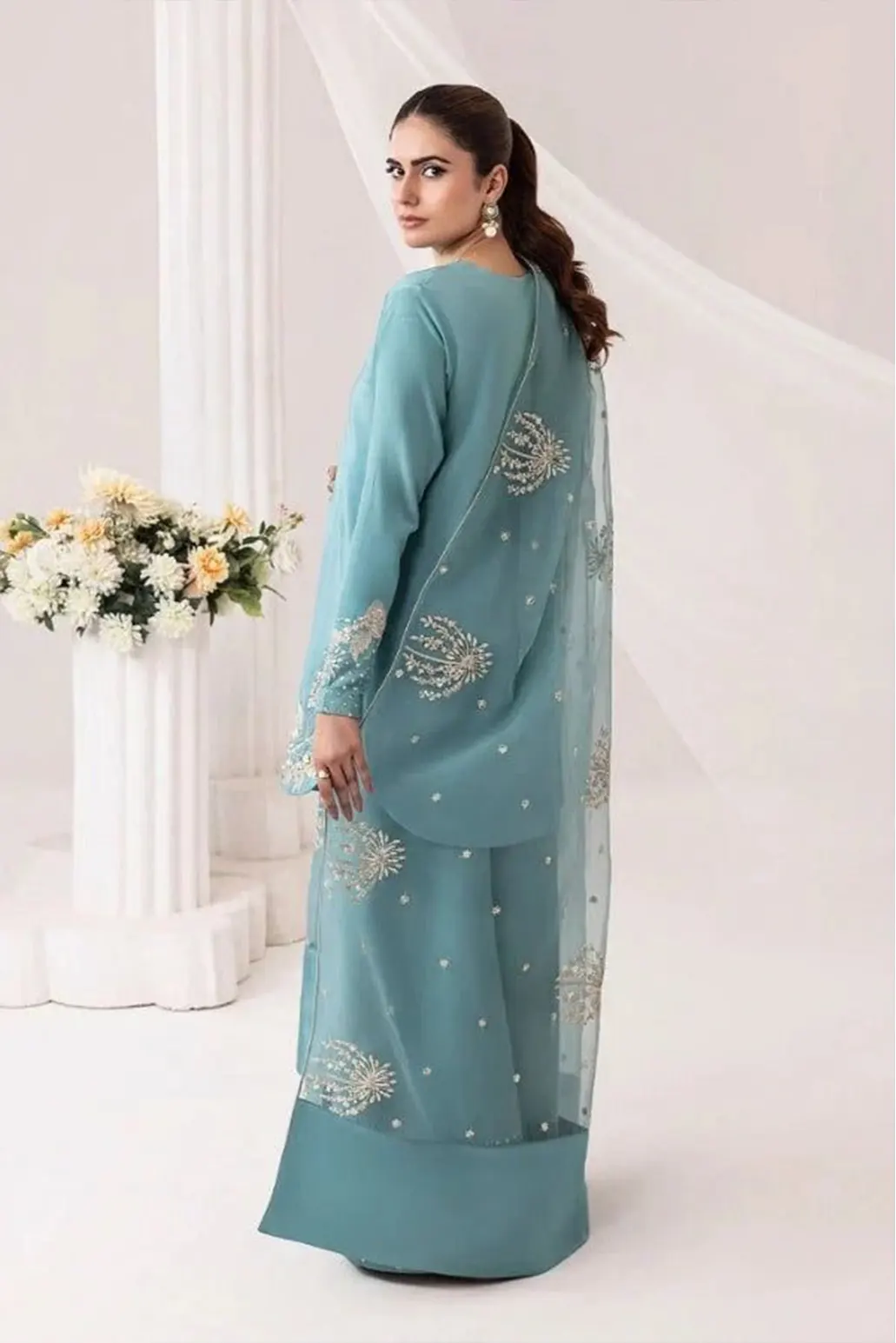 3 PIECE - UNSTITCHED | EMBROIDERED LAWN - GR1198