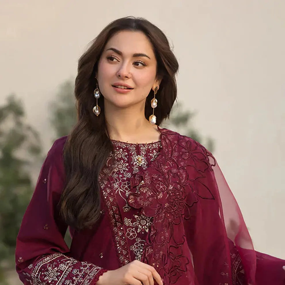 3 PIECE - UNSTITCHED | LUXURY EMBROIDERED LAWN - QL1106