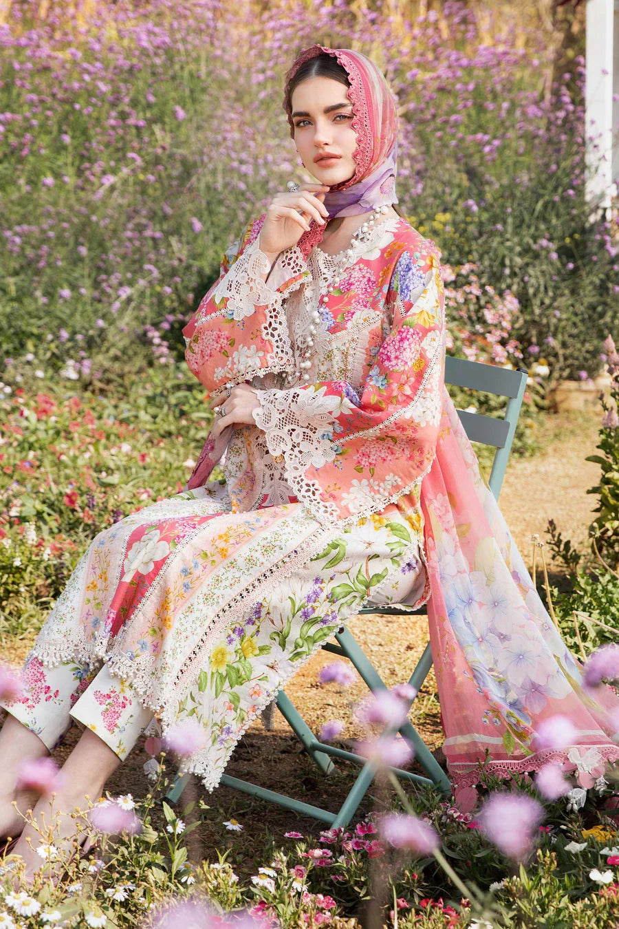 3 PIECE - UNSTITCHED | PRINTED LAWN - MB1127-A