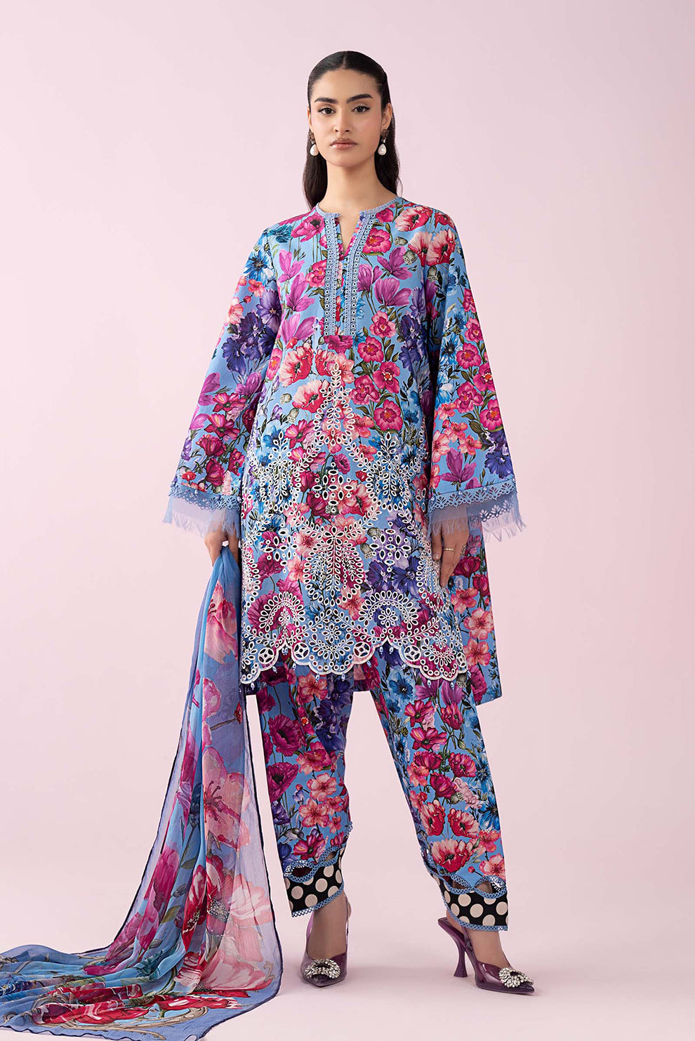 3 PIECE - UNSTITCHED | PRINTED LAWN - MB1220