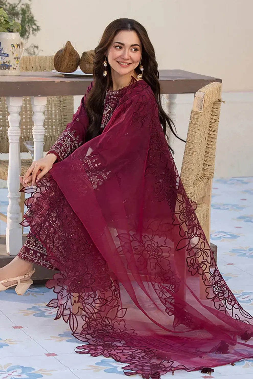 3 PIECE - UNSTITCHED | LUXURY EMBROIDERED LAWN - QL1106