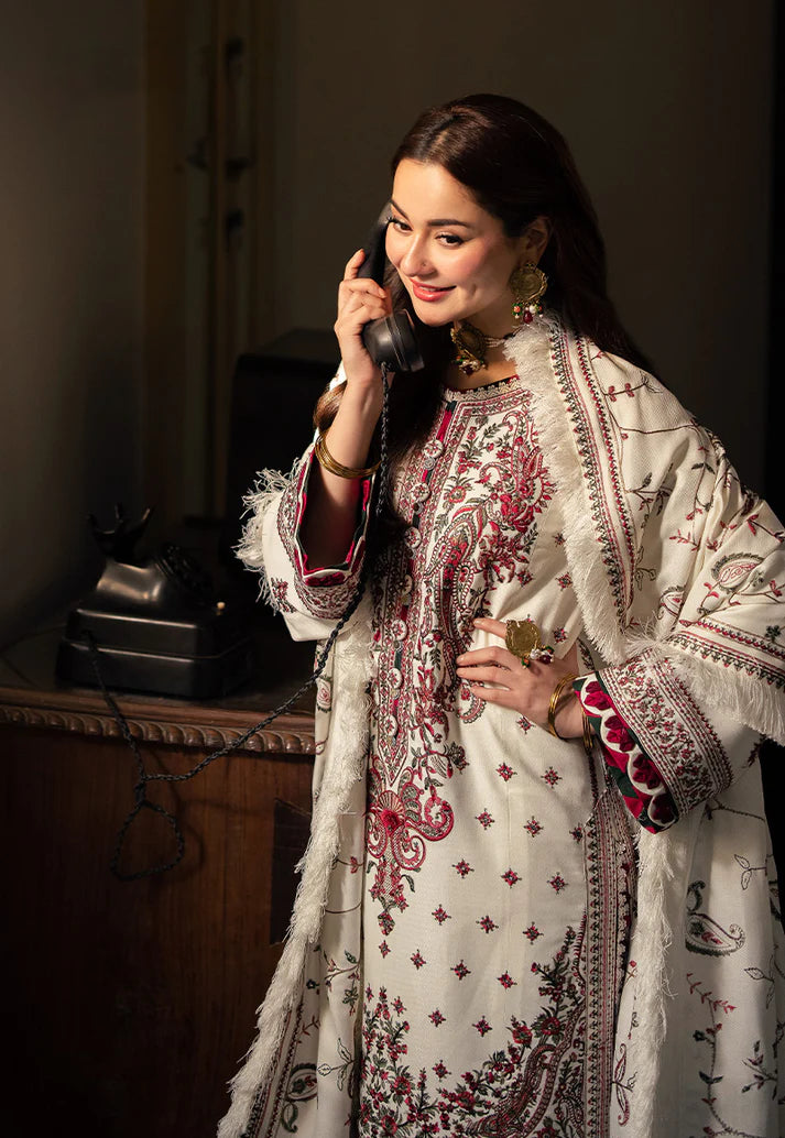 3 PIECE - UNSTITCHED | LUXURY EMBROIDERED LAWN - AJ1195