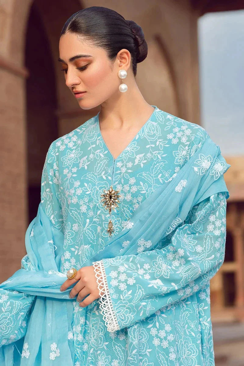 3 PIECE - UNSTITCHED | LUXURY EMBROIDERED LAWN - BZ1151