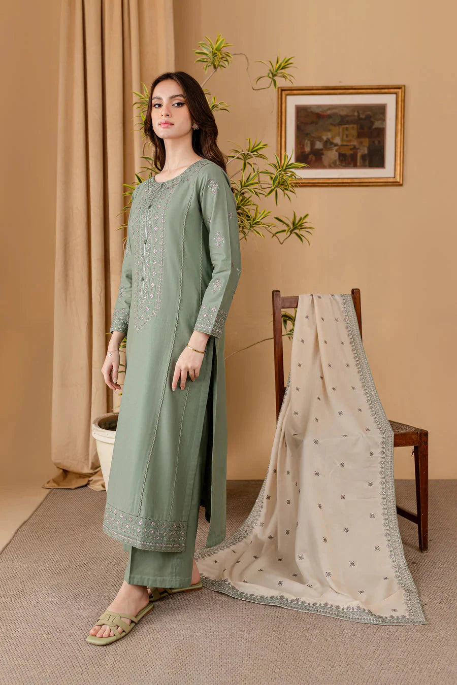 3 PIECE - UNSTITCHED | EMBROIDERED LAWN - BK1159