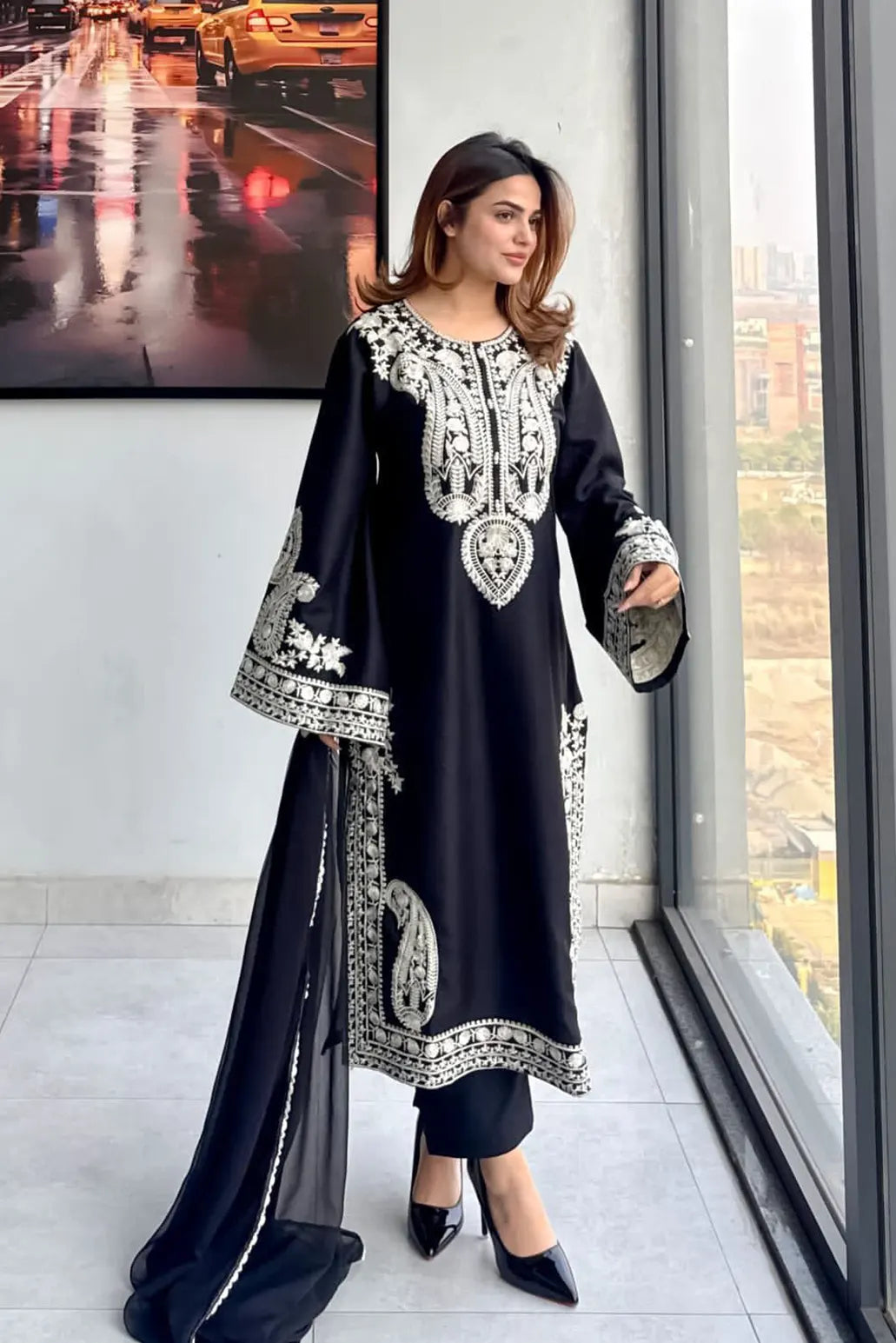 3 PIECE - UNSTITCHED | EMBROIDERED LAWN - GR1177