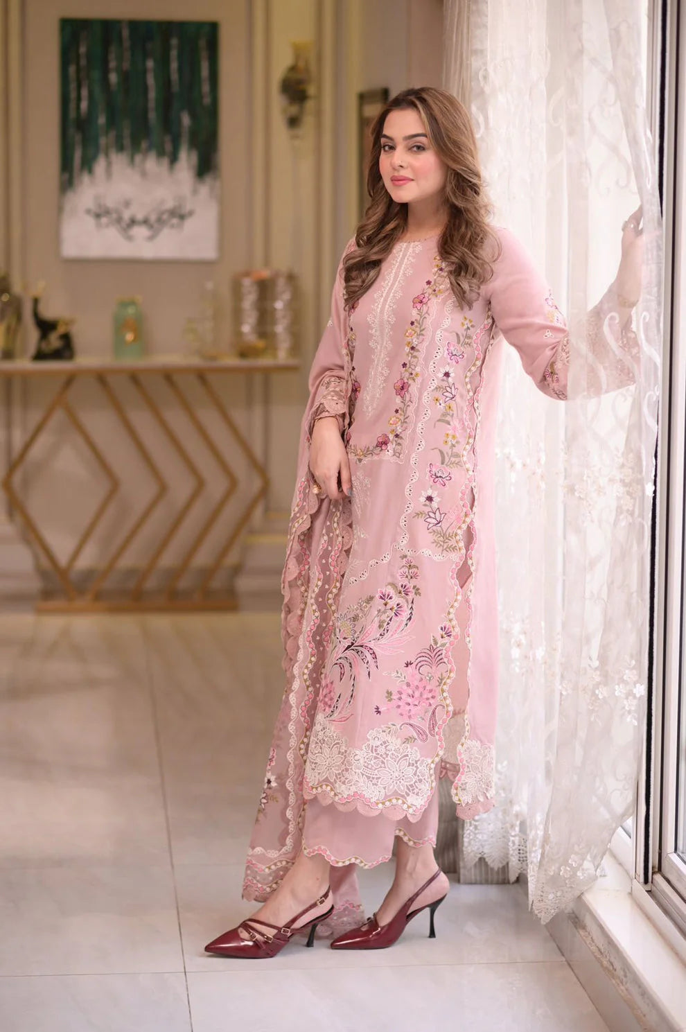 Aneela's Luxury Unstitched Lawn Suit AS-2735