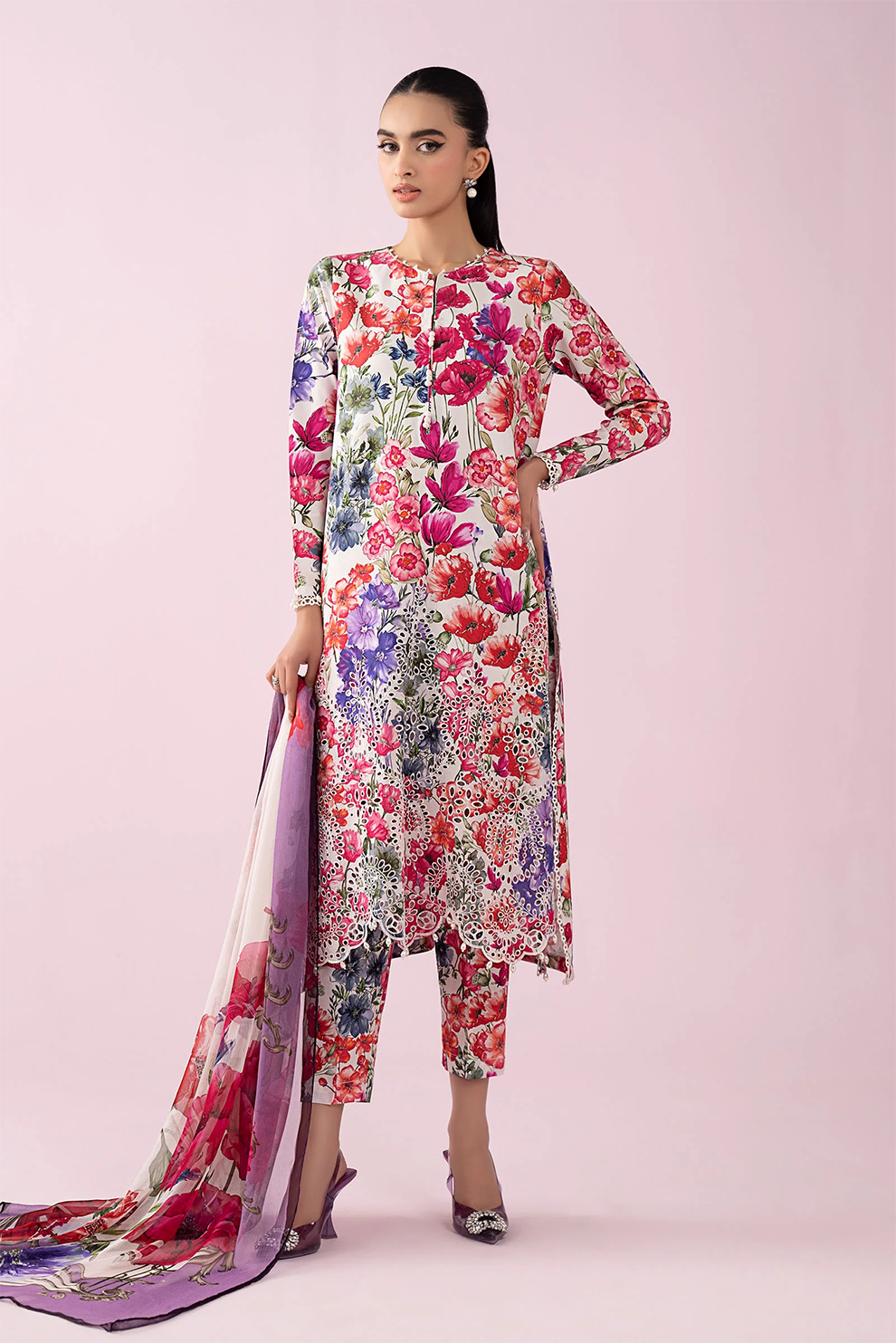 3 PIECE - UNSTITCHED | PRINTED LAWN - MB1219