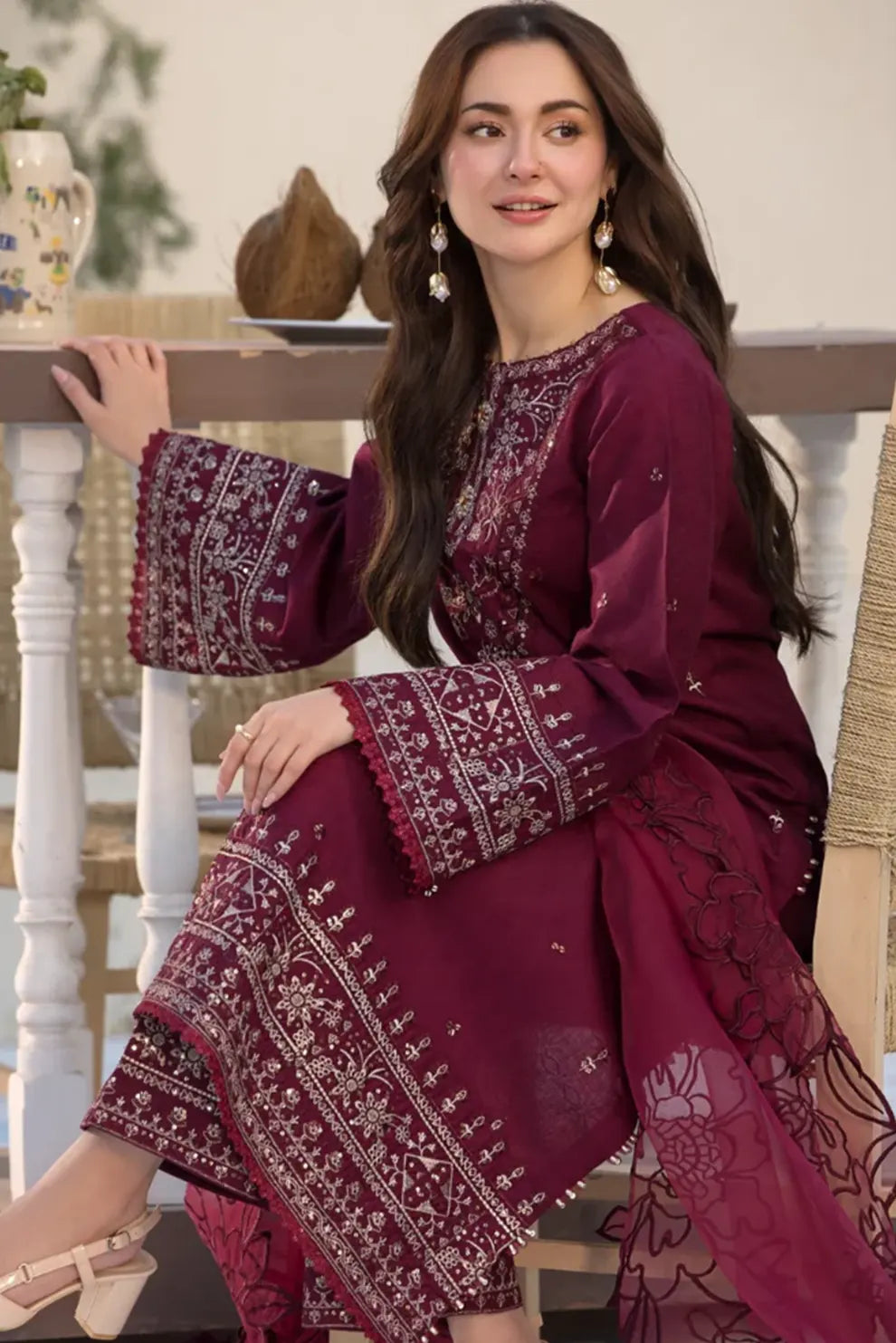 3 PIECE - UNSTITCHED | LUXURY EMBROIDERED LAWN - QL1106