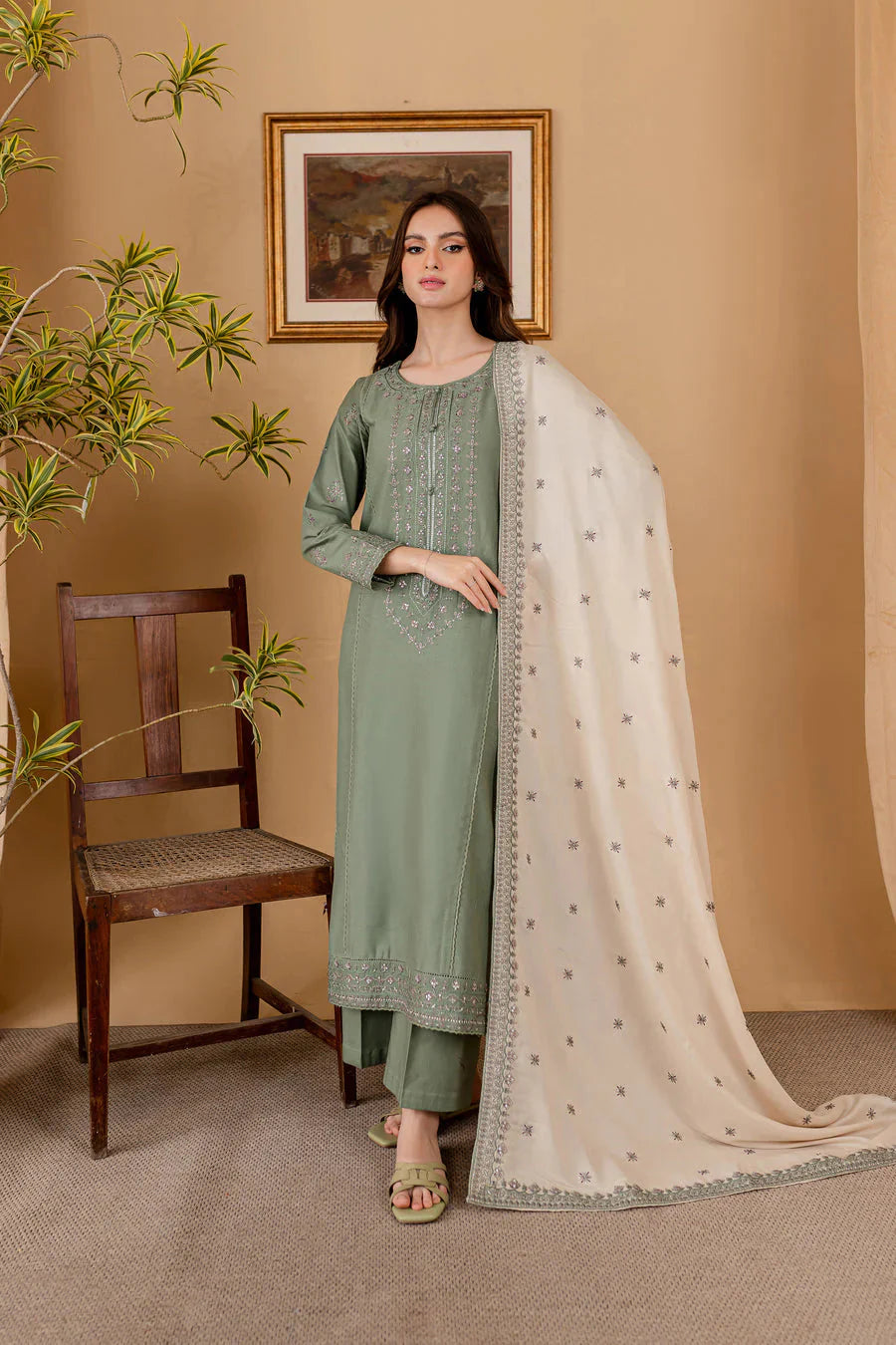 3 PIECE - UNSTITCHED | EMBROIDERED LAWN - BK1159