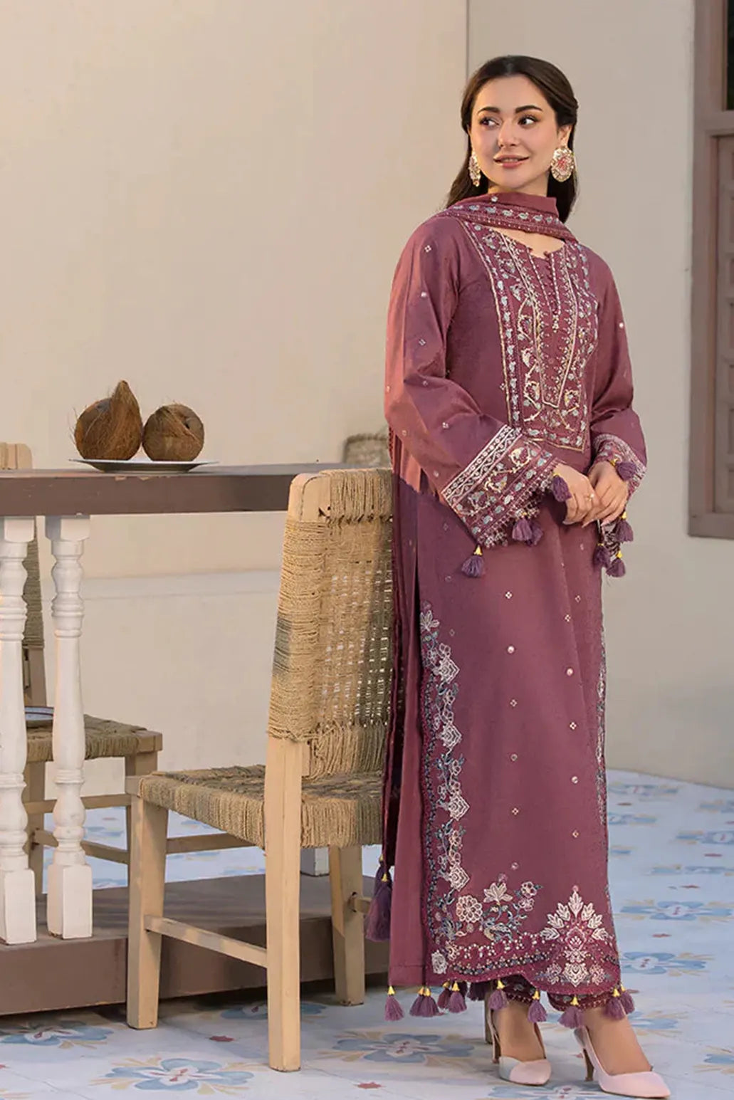 3 PIECE - UNSTITCHED | LUXURY EMBROIDERED LAWN - JD1169