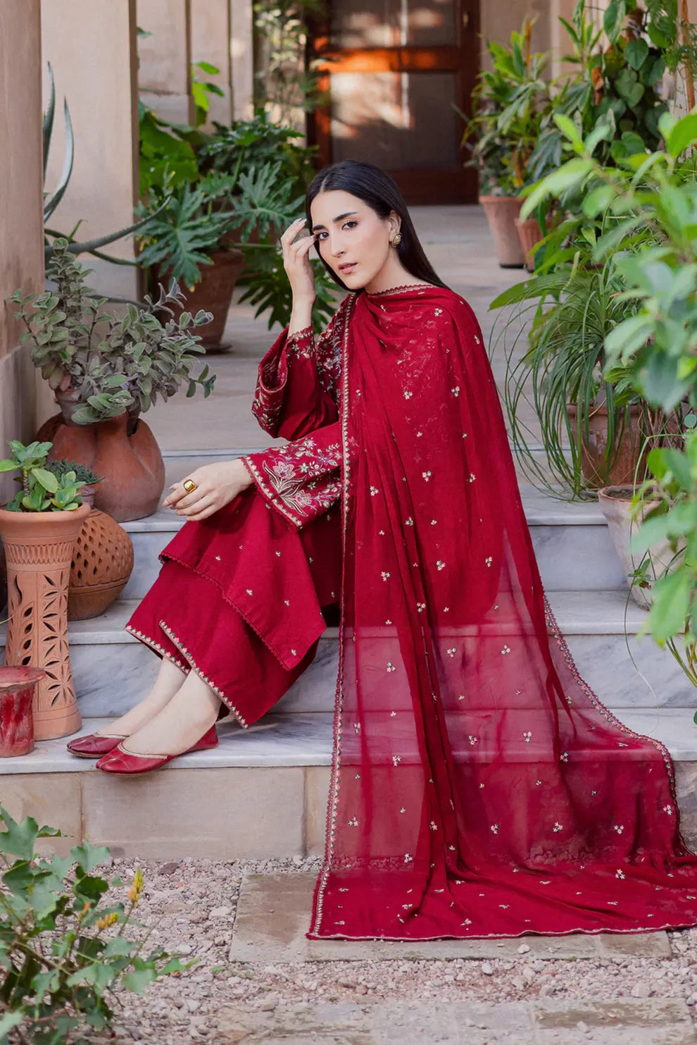 3 PIECE - UNSTITCHED | EMBROIDERED LAWN - Bk1107