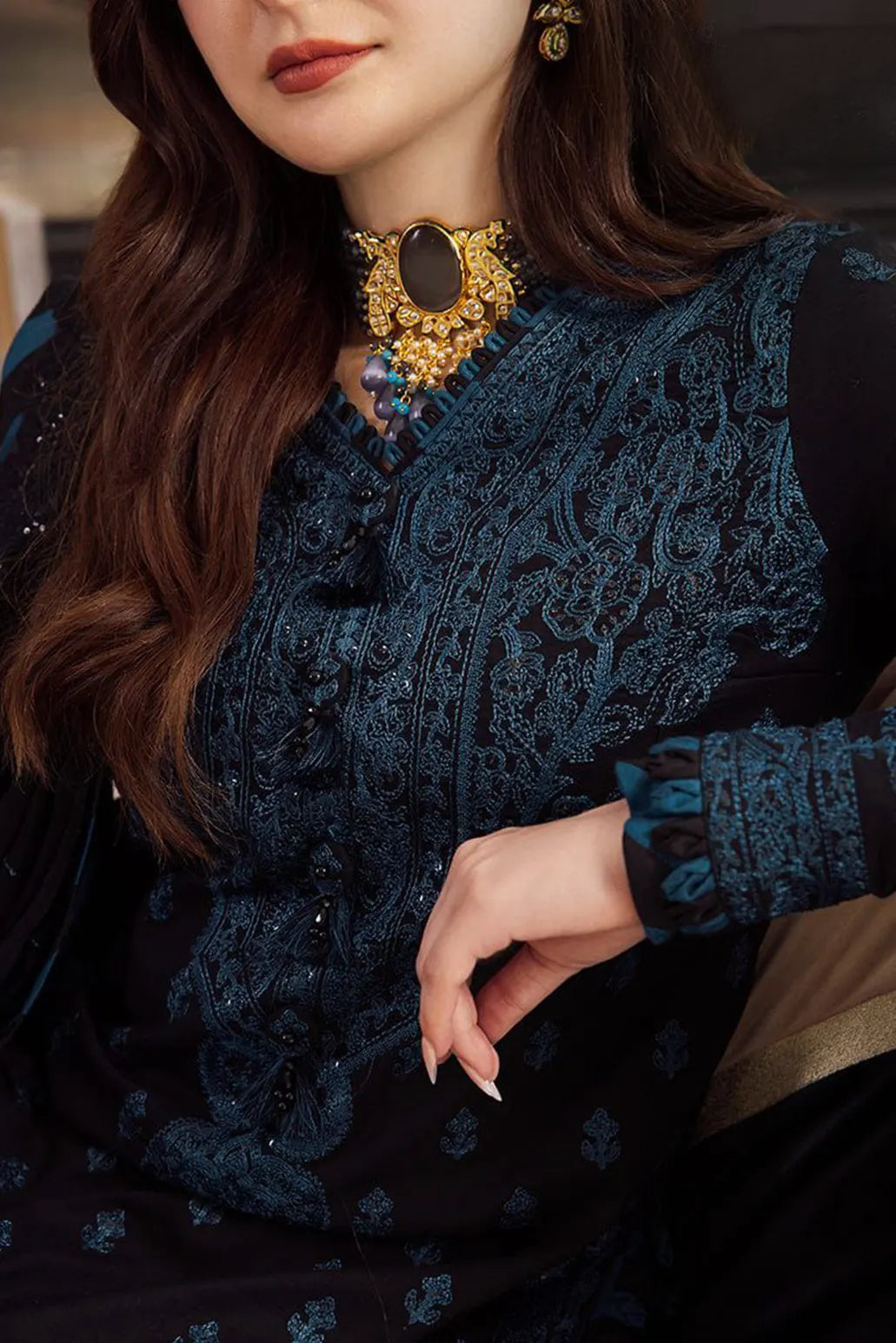 3 PIECE - UNSTITCHED | LUXURY EMBROIDERED LAWN - AJ1181