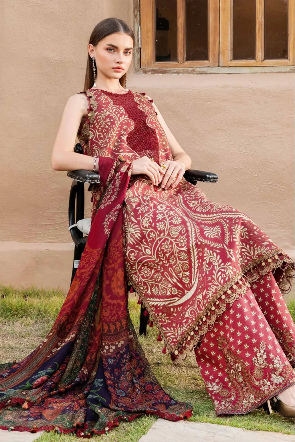 3 PIECE - UNSTITCHED | PRINTED LAWN - MB1129-A