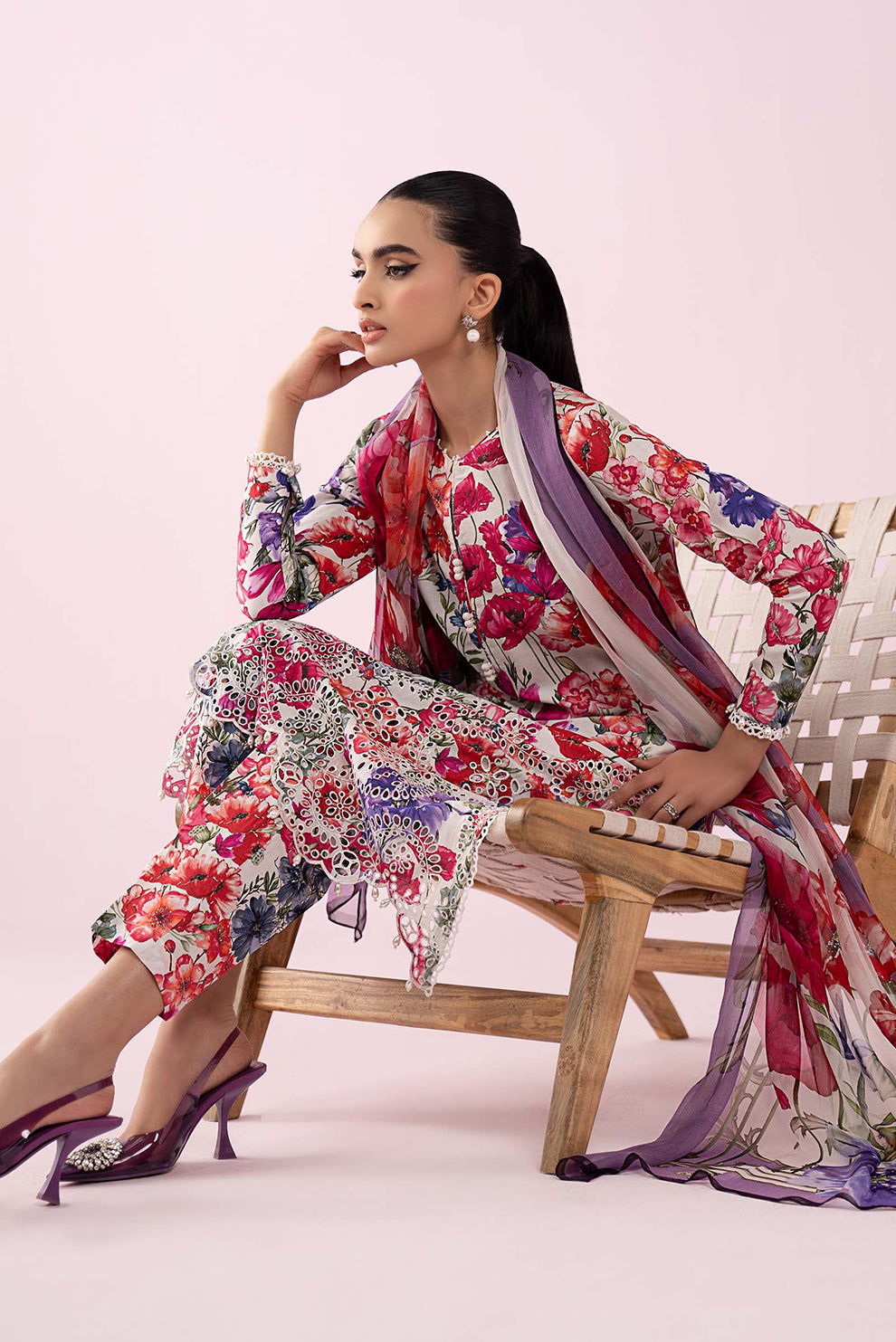 3 PIECE - UNSTITCHED | PRINTED LAWN - MB1219