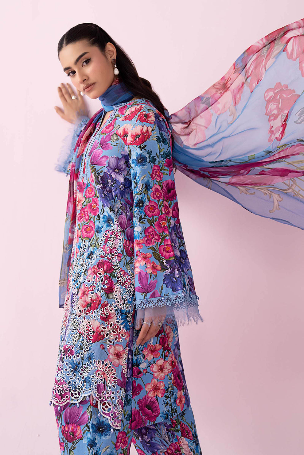 3 PIECE - UNSTITCHED | PRINTED LAWN - MB1220