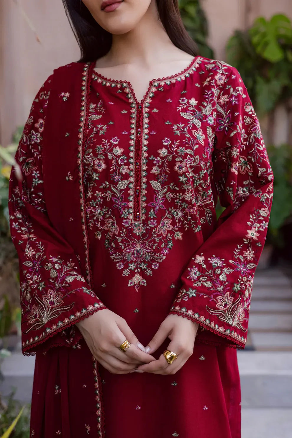 3 PIECE - UNSTITCHED | EMBROIDERED LAWN - Bk1107
