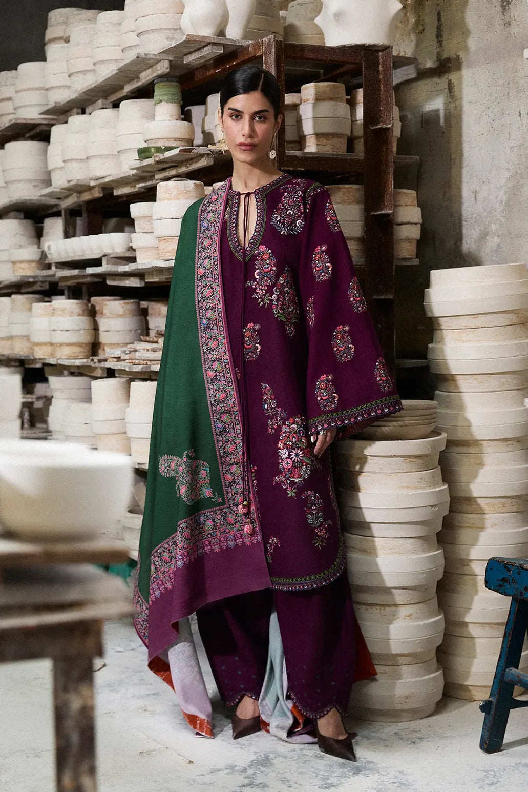 3 PIECE - UNSTITCHED | EMBROIDERED LAWN - HR1183