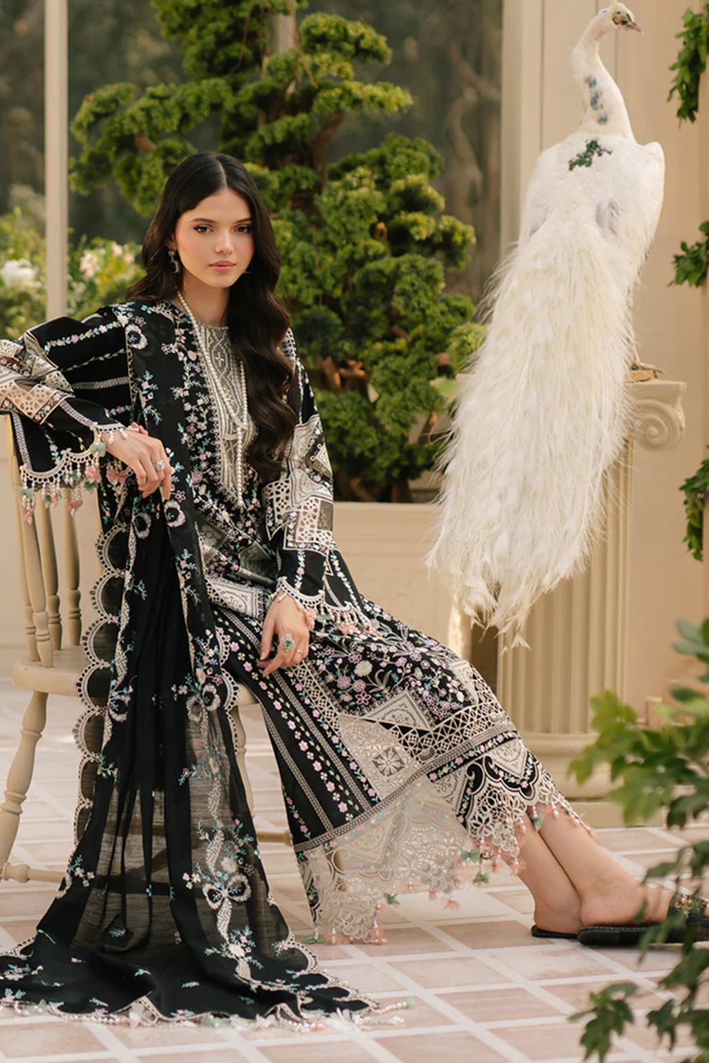 3 PIECE - UNSTITCHED | LUXURY EMBROIDERED LAWN - BI1199