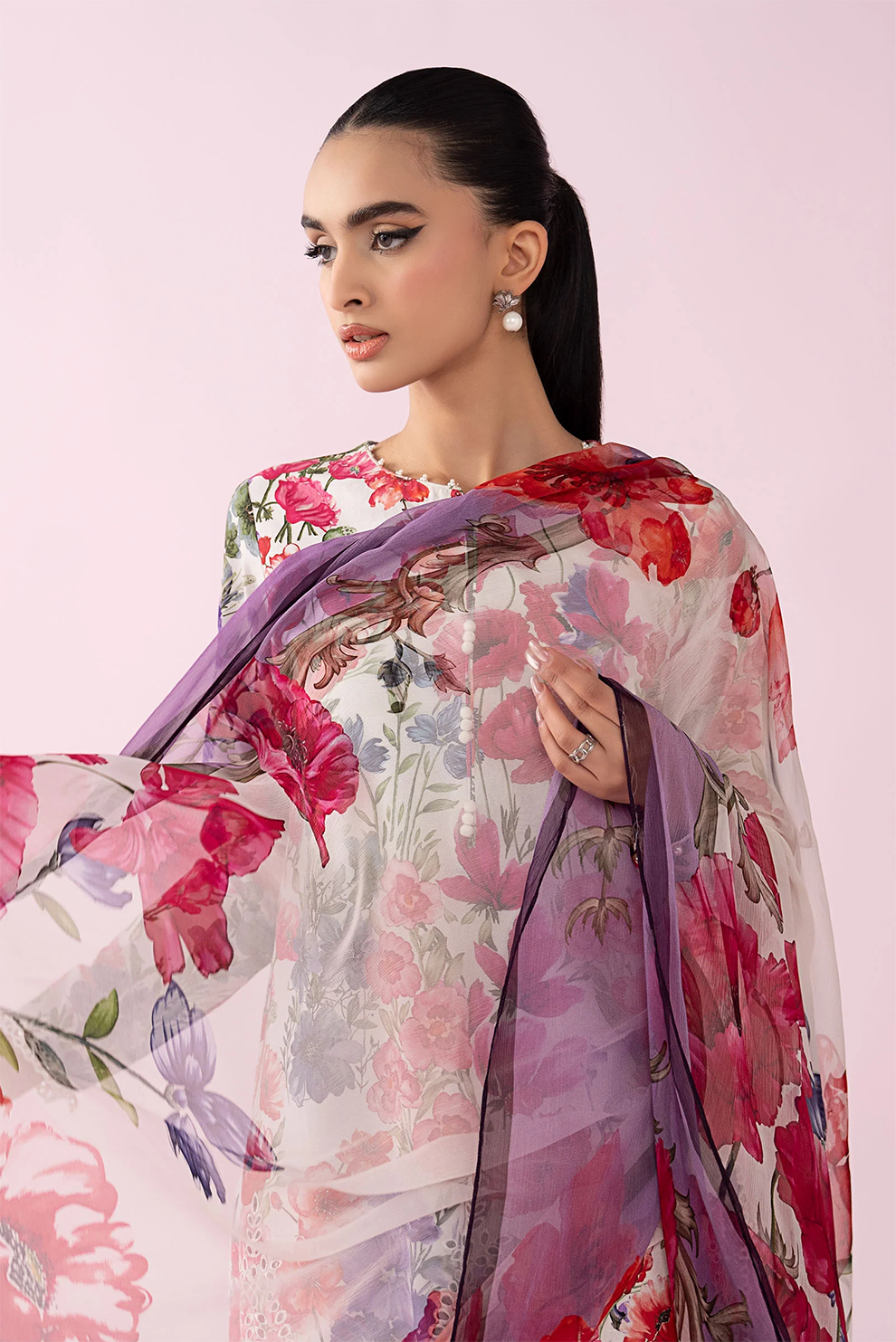 3 PIECE - UNSTITCHED | PRINTED LAWN - MB1219