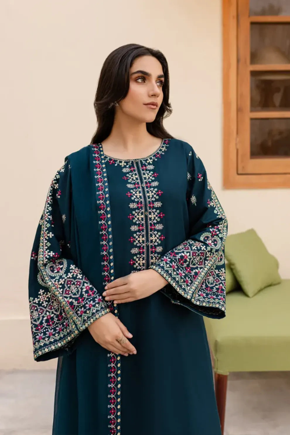 3 PIECE - UNSTITCHED | EMBROIDERED LAWN - BK1109