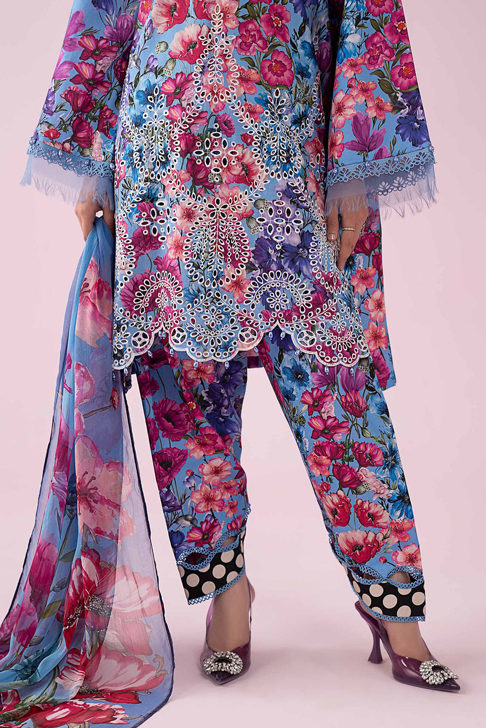 3 PIECE - UNSTITCHED | PRINTED LAWN - MB1220