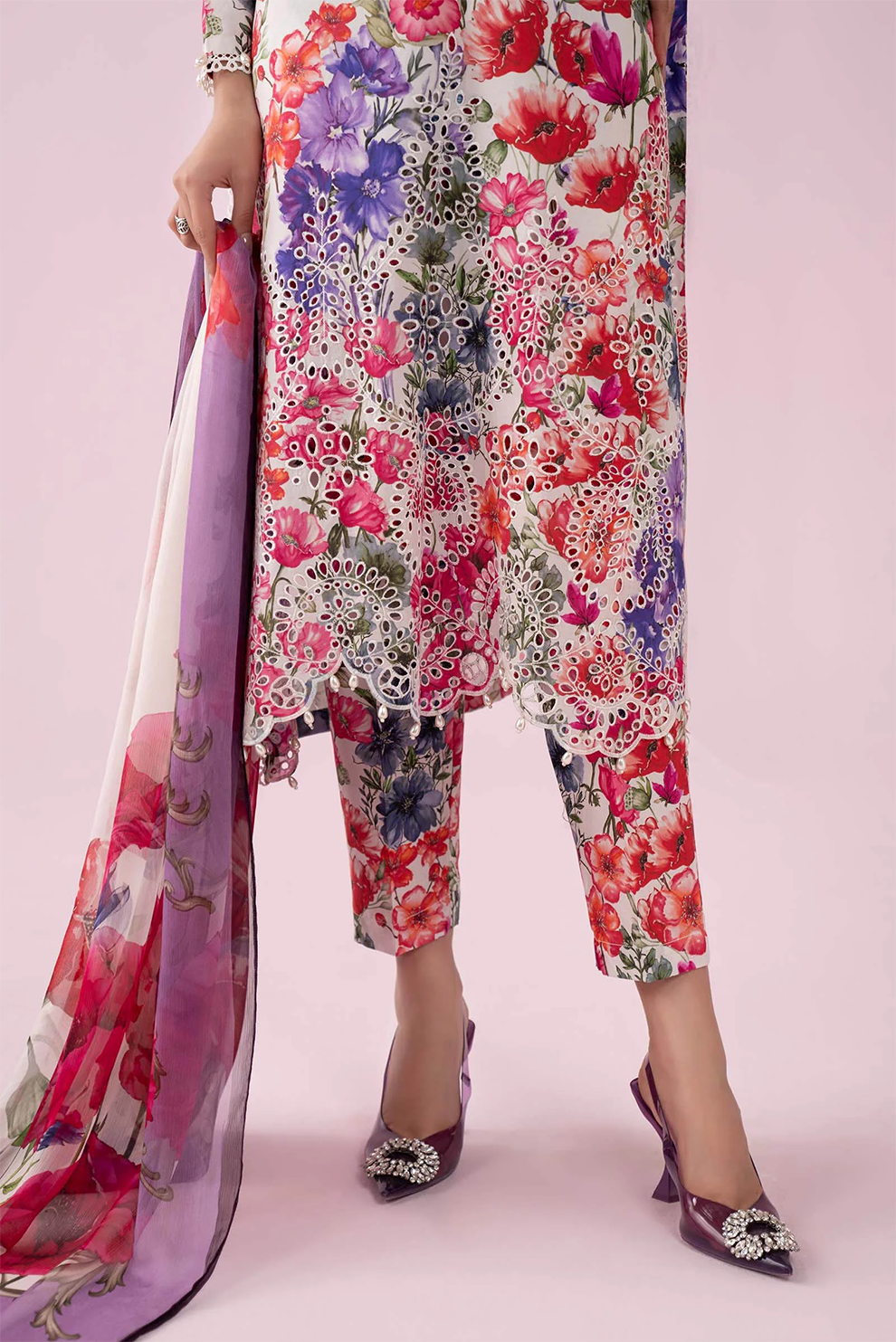 3 PIECE - UNSTITCHED | PRINTED LAWN - MB1219