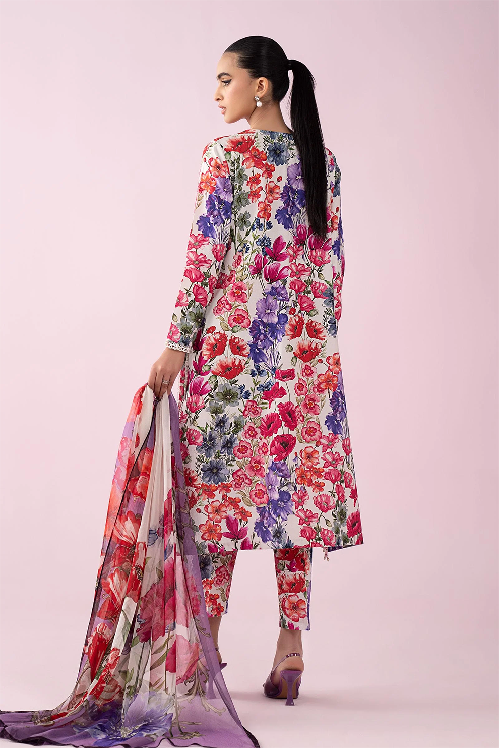 3 PIECE - UNSTITCHED | PRINTED LAWN - MB1219