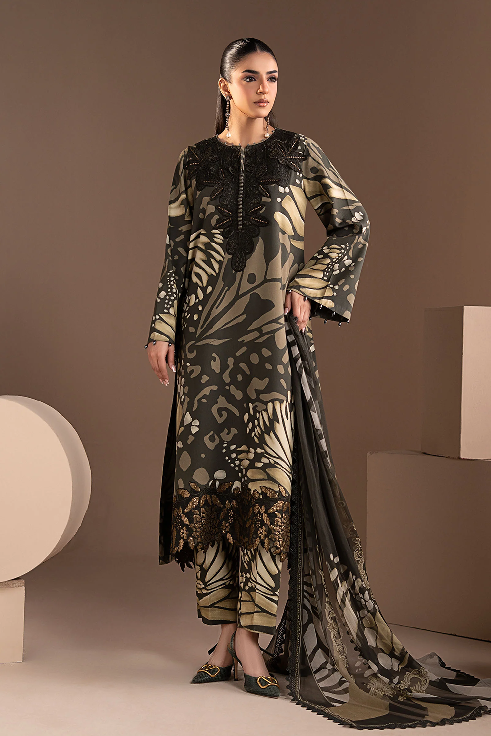 3 PIECE - UNSTITCHED | PRINTED LAWN - MB1215