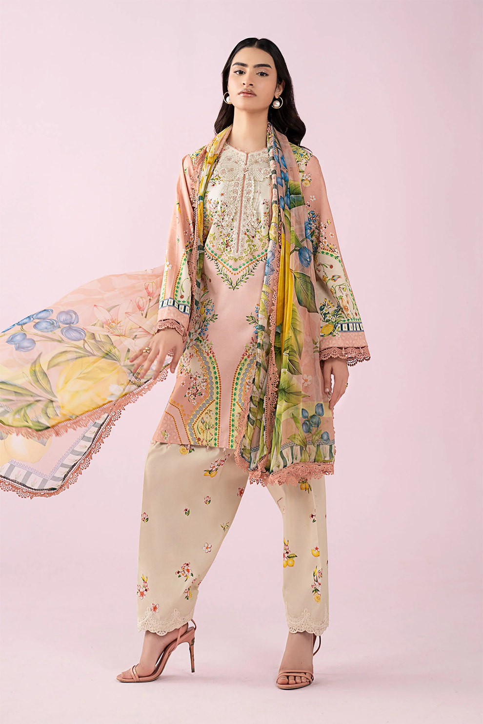 3 PIECE - UNSTITCHED | PRINTED LAWN - MB1225